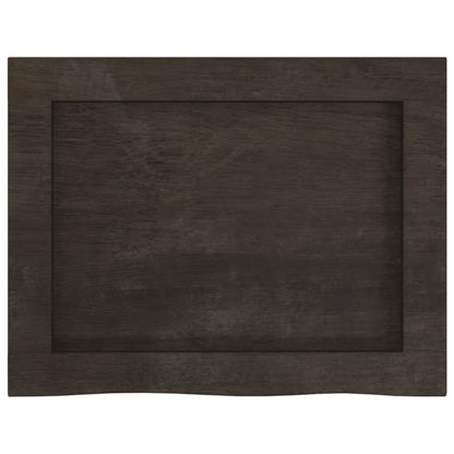 Wall Shelf Dark Brown 40x30x(2-4) cm Treated Solid Wood Oak