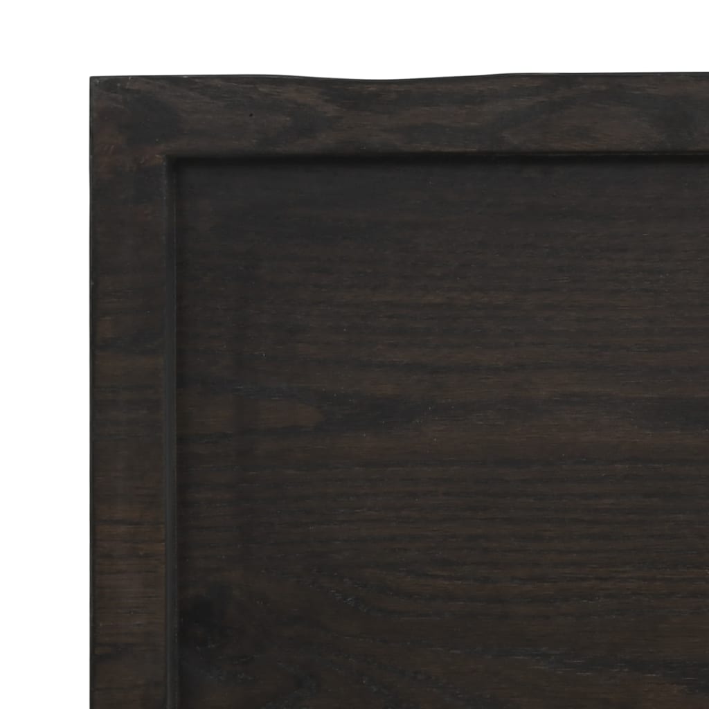 Wall Shelf Dark Brown 40x30x(2-4) cm Treated Solid Wood Oak