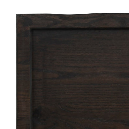 Wall Shelf Dark Brown 40x30x(2-4) cm Treated Solid Wood Oak