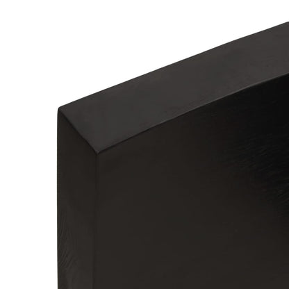 Wall Shelf Dark Brown 40x30x(2-4) cm Treated Solid Wood Oak