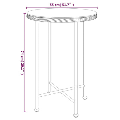 3 Piece Garden Dining Set Black Poly Rattan