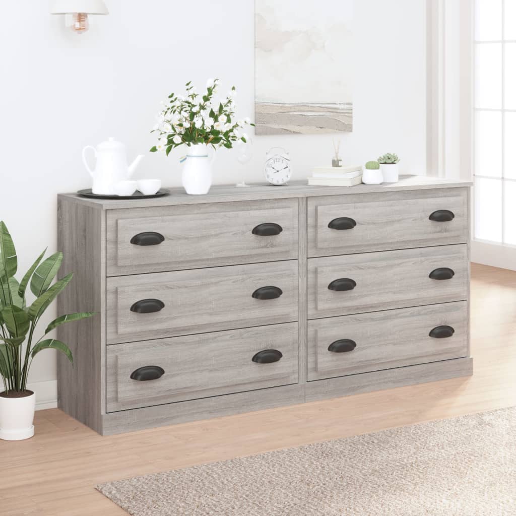 Sideboards 2 pcs Grey Sonoma Engineered Wood