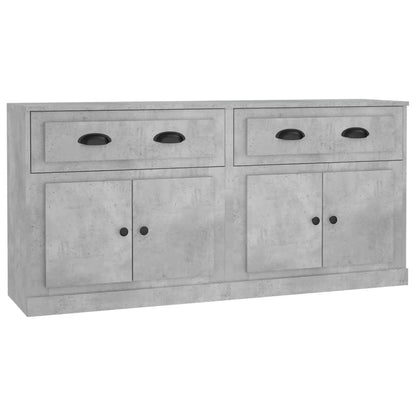 Sideboards 2 pcs Concrete Grey Engineered Wood