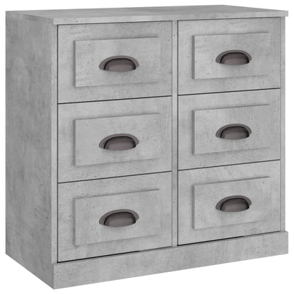 Sideboards 2 pcs Concrete Grey Engineered Wood