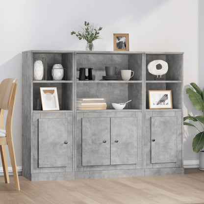 Highboards 3 pcs Concrete Grey Engineered Wood