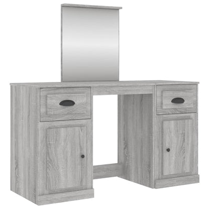 Dressing Table with Mirror Grey Sonoma 130x50x132.5 cm