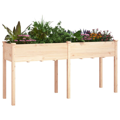 Planter with Liner 161x45x76 cm Solid Wood Fir