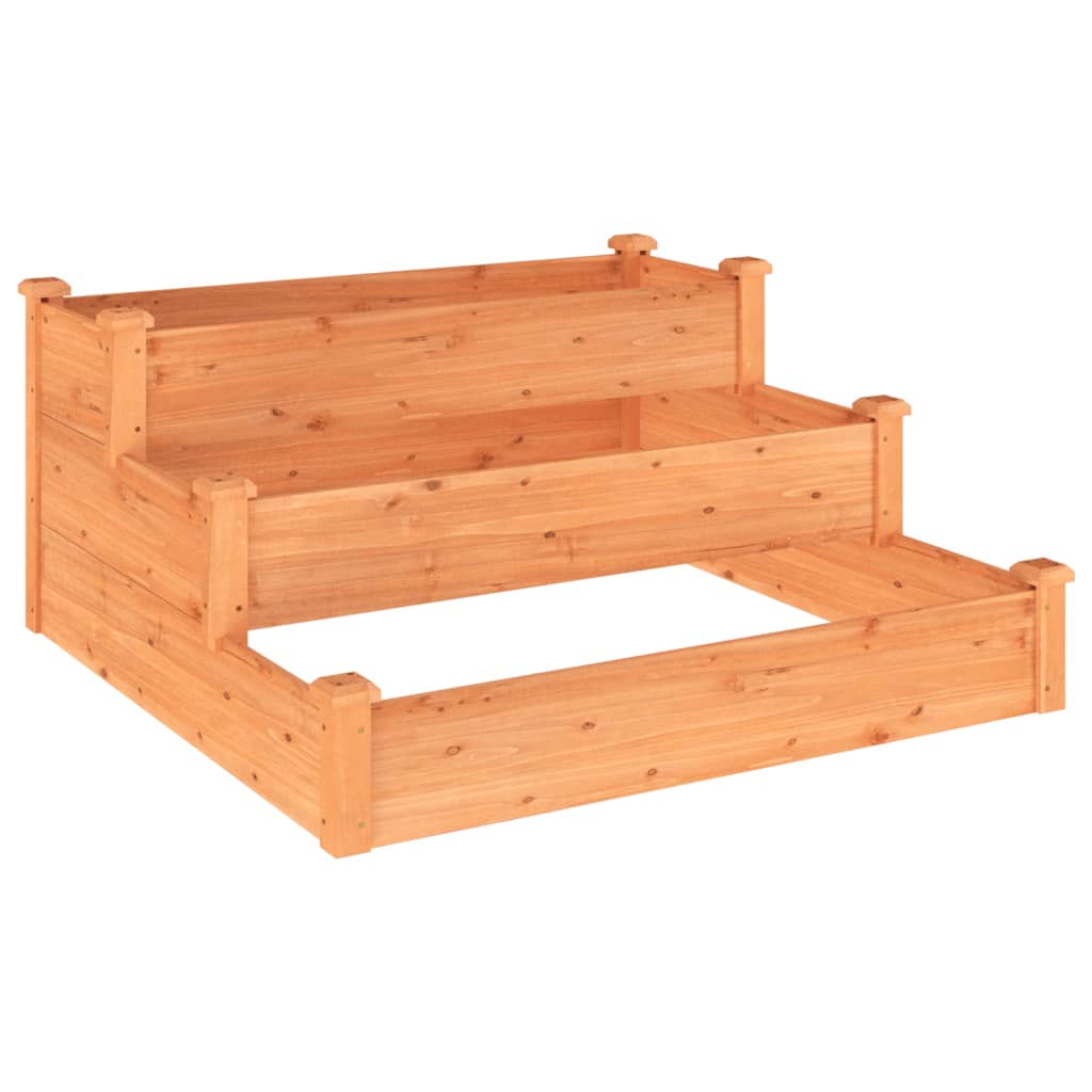 Garden Raised Bed Brown 120x120x56 cm Solid Wood Fir