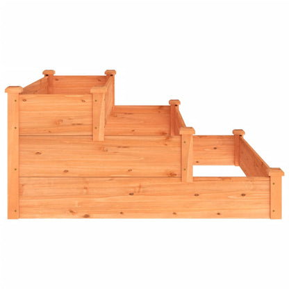 Garden Raised Bed Brown 120x120x56 cm Solid Wood Fir