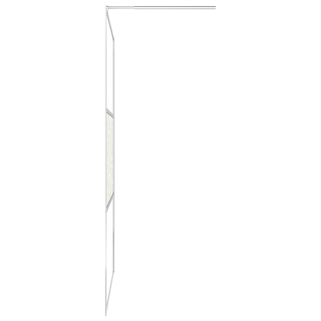 Walk-in Shower Wall with Shelf Chrome 115x195 cm ESG Glass&Aluminium