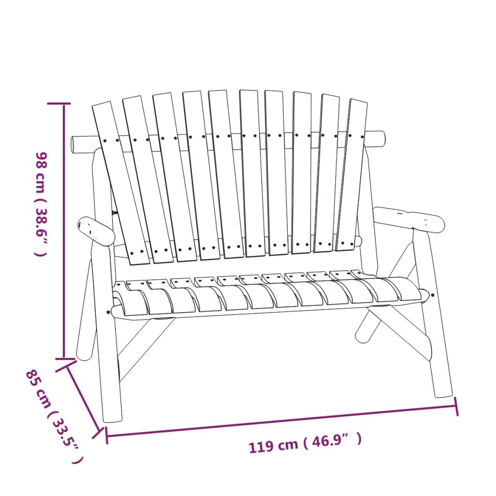 5 Piece Garden Lounge Set Solid Wood Spruce