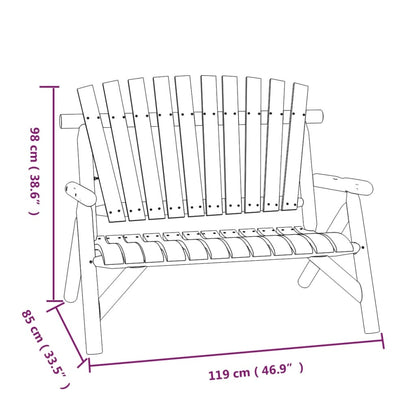 5 Piece Garden Lounge Set Solid Wood Spruce