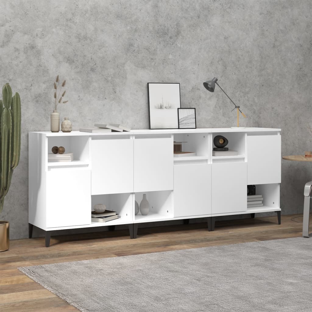 Sideboards 3 pcs White 60x35x70 cm Engineered Wood