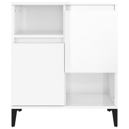 Sideboards 3 pcs High Gloss White 60x35x70 cm Engineered Wood