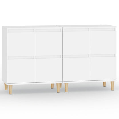 Sideboards 2 pcs White 60x35x70 cm Engineered Wood