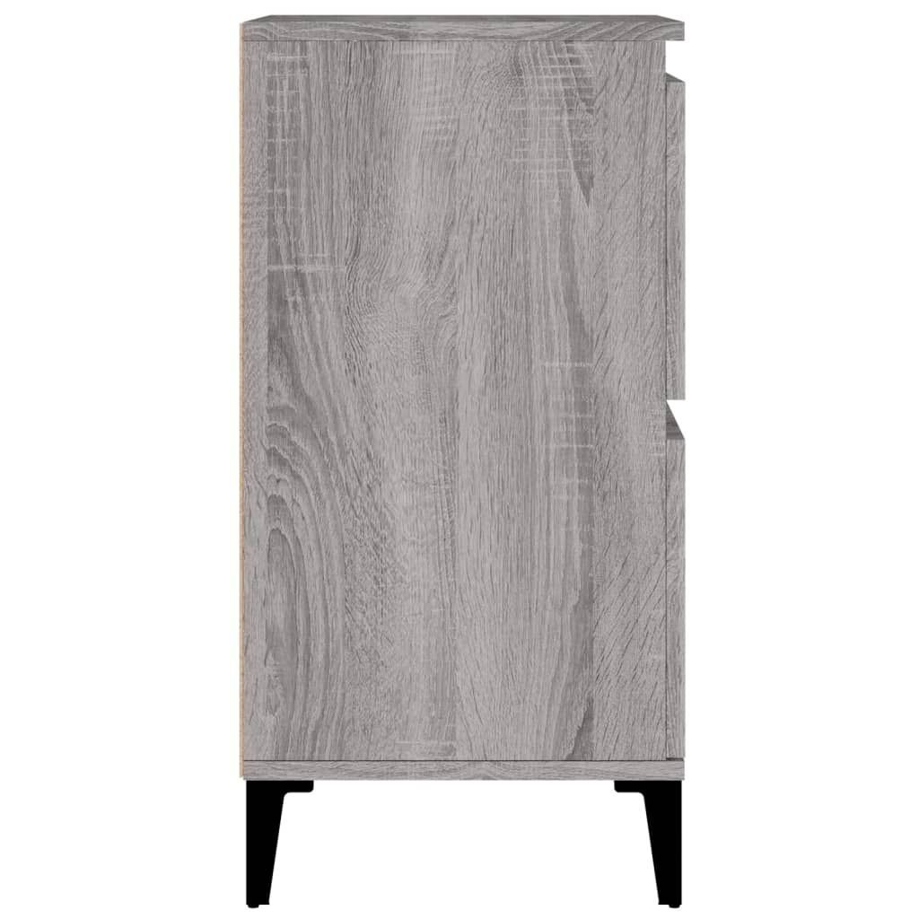 Sideboards 2 pcs Grey Sonoma 60x35x70 cm Engineered Wood