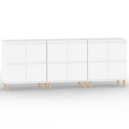 Sideboards 3 pcs White 60x35x70 cm Engineered Wood