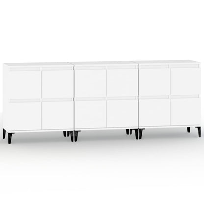 Sideboards 3 pcs White 60x35x70 cm Engineered Wood