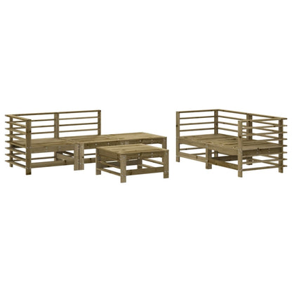 6 Piece Garden Lounge Set Impregnated Wood Pine