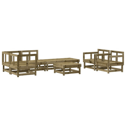 8 Piece Garden Lounge Set Impregnated Wood Pine