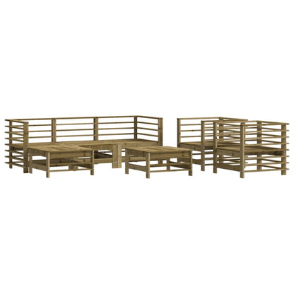 7 Piece Garden Lounge Set Impregnated Wood Pine