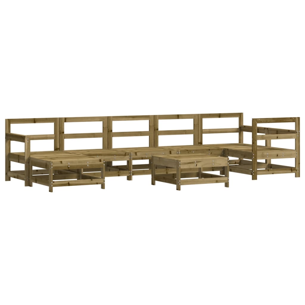 8 Piece Garden Lounge Set Impregnated Wood Pine