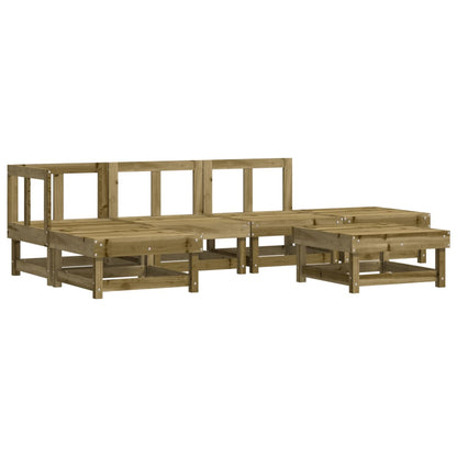 6 Piece Garden Lounge Set Impregnated Wood Pine