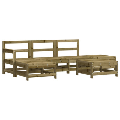 6 Piece Garden Lounge Set Impregnated Wood Pine