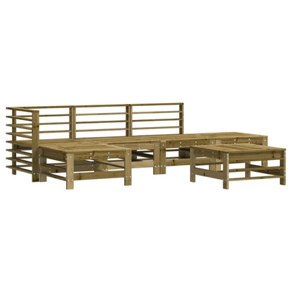 6 Piece Garden Lounge Set Impregnated Wood Pine