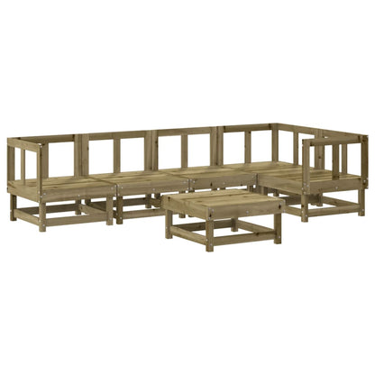 6 Piece Garden Lounge Set Impregnated Wood Pine