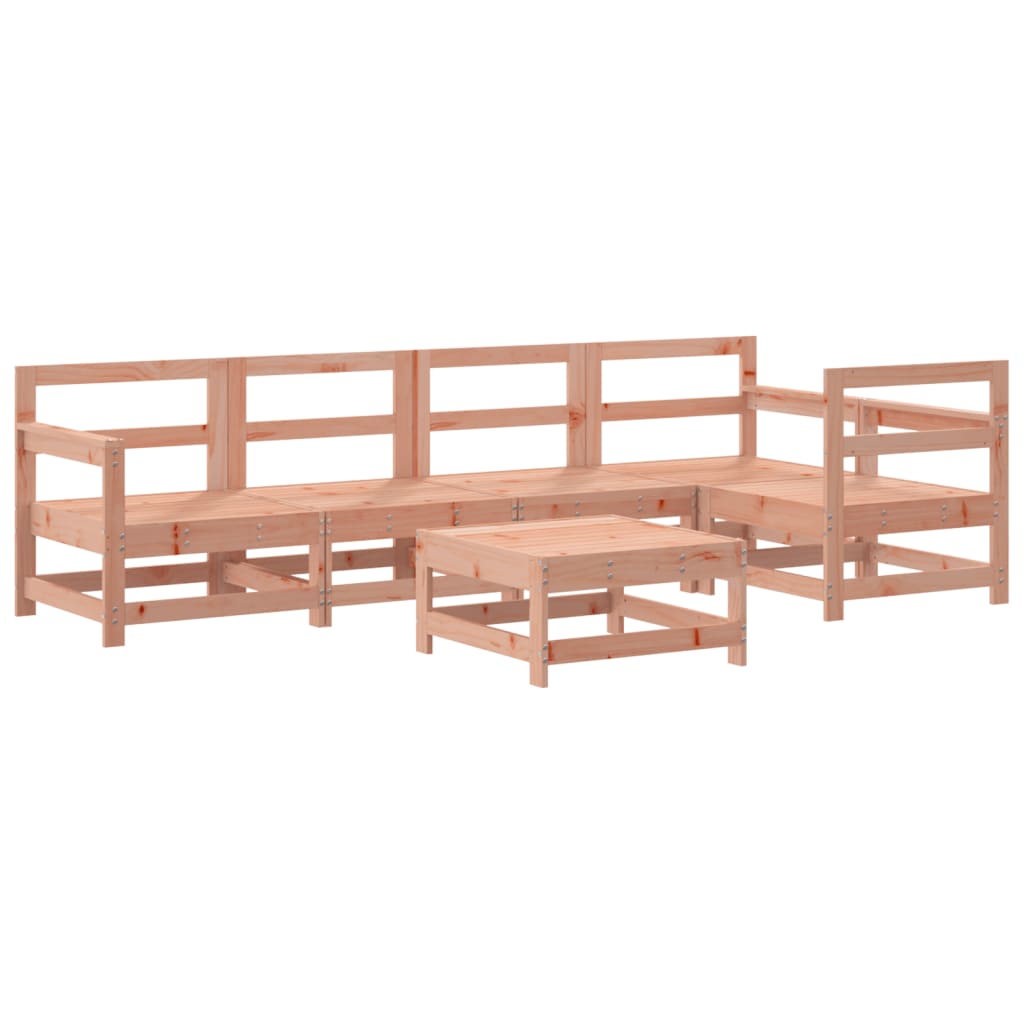 6 Piece Garden Lounge Set Solid Wood Douglas