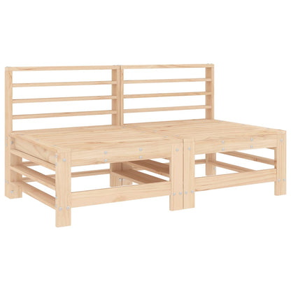 6 Piece Garden Lounge Set Solid Wood Pine