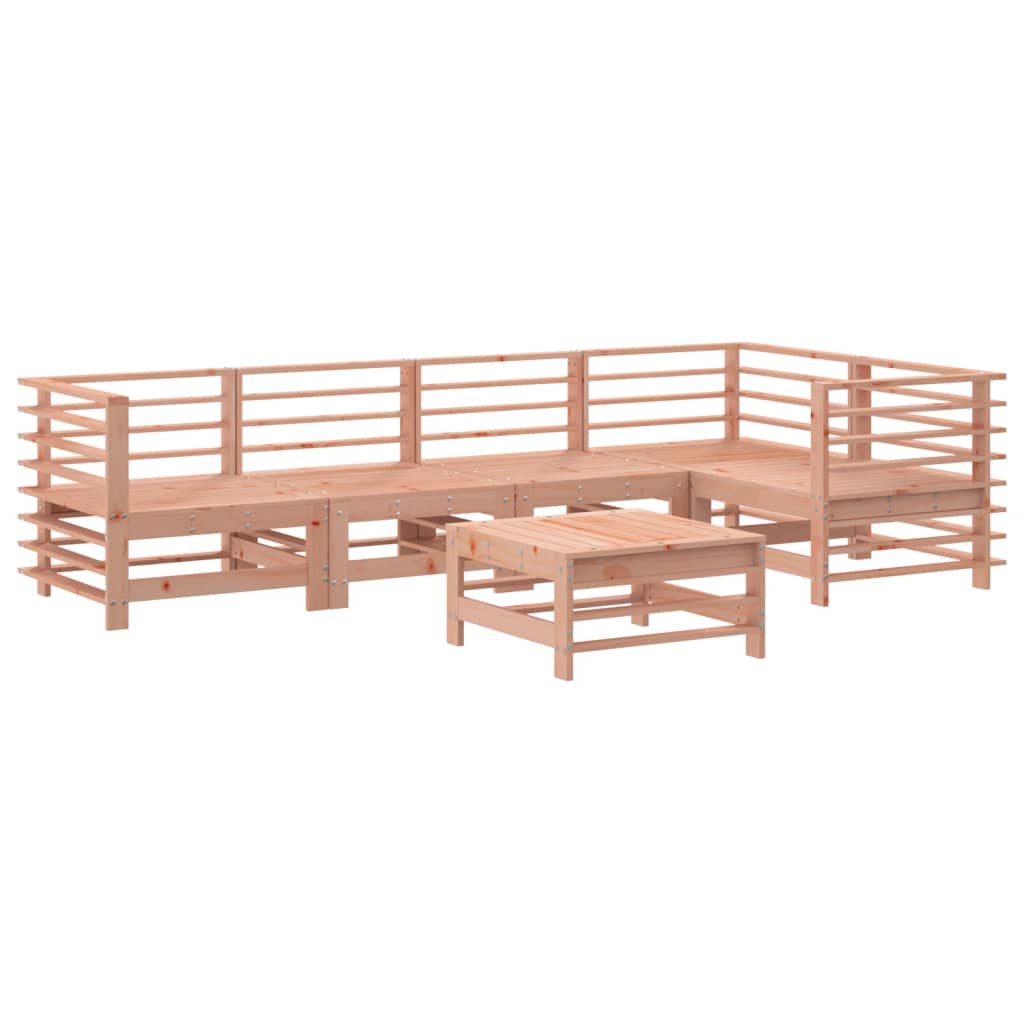 6 Piece Garden Lounge Set Solid Wood Douglas