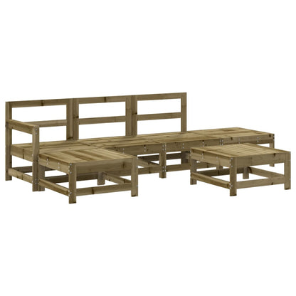 6 Piece Garden Lounge Set Impregnated Wood Pine