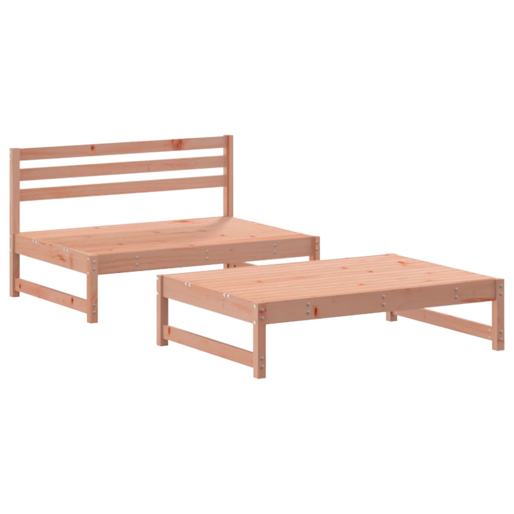 2 Piece Garden Lounge Set Solid Wood Douglas