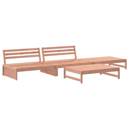 4 Piece Garden Lounge Set Solid Wood Douglas