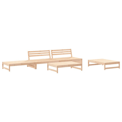 5 Piece Garden Lounge Set Solid Wood Pine