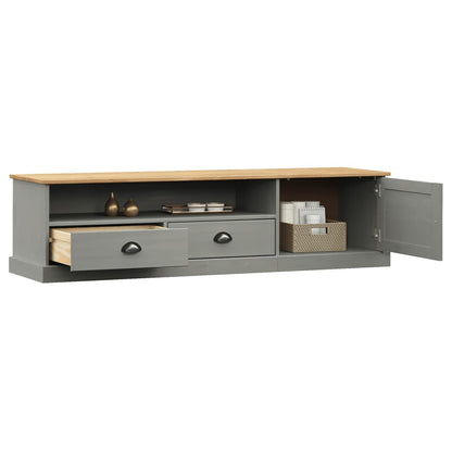 TV Cabinet VIGO Grey 156x40x40 cm Solid Wood Pine