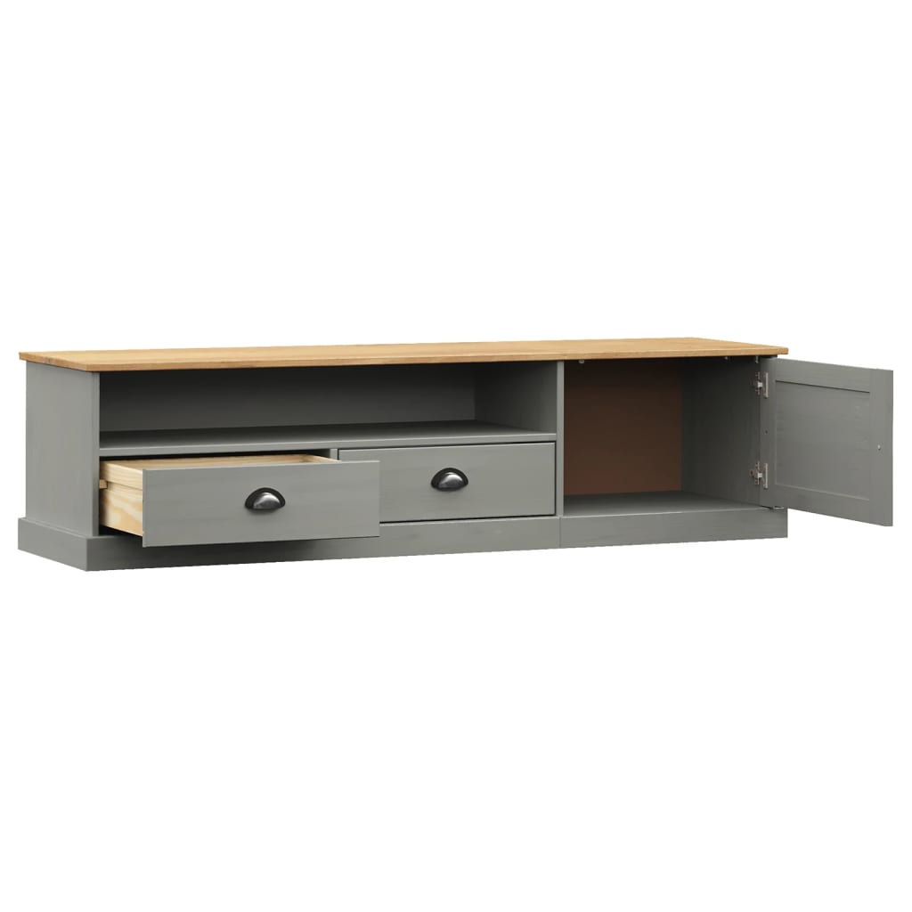 TV Cabinet VIGO Grey 156x40x40 cm Solid Wood Pine