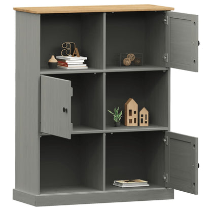 Bookcase VIGO Grey 90x35x114.5 cm Solid Wood Pine