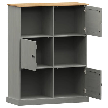 Bookcase VIGO Grey 90x35x114.5 cm Solid Wood Pine