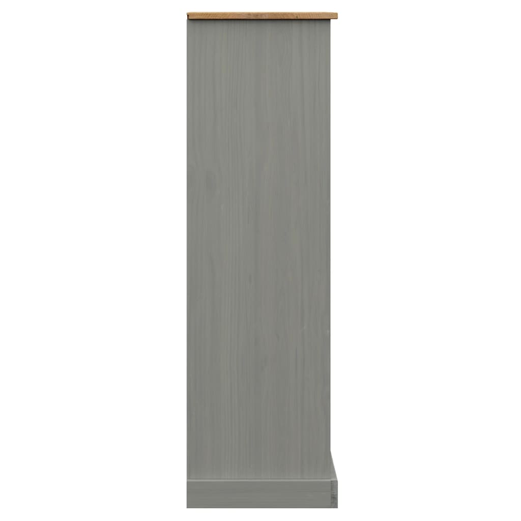 Bookcase VIGO Grey 90x35x114.5 cm Solid Wood Pine