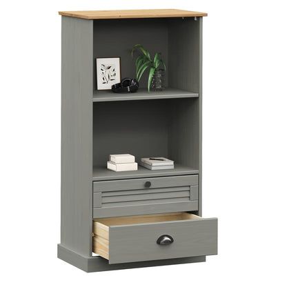 Bookcase VIGO Grey 60x35x114.5 cm Solid Wood Pine