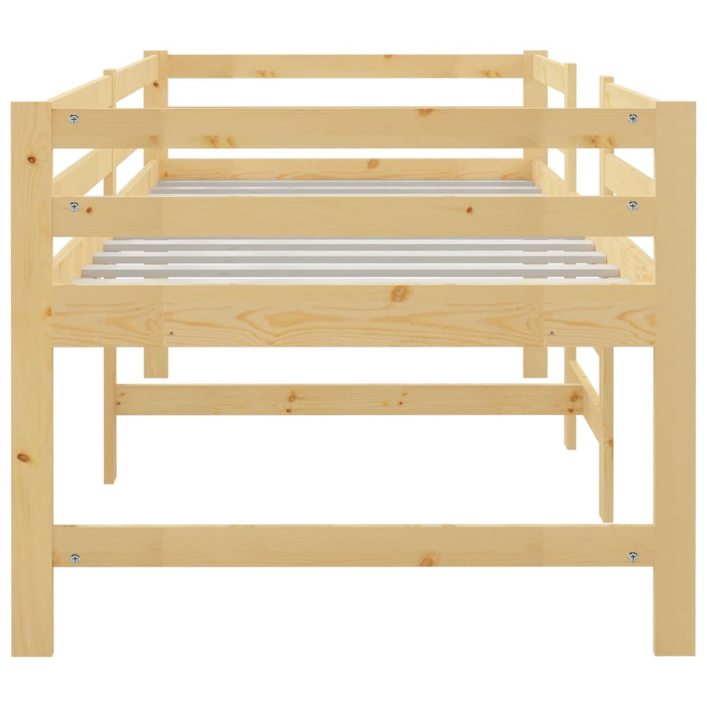 Bed Frame without Mattress 90x200 cm Solid Wood Pine