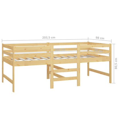 Bed Frame without Mattress 90x200 cm Solid Wood Pine