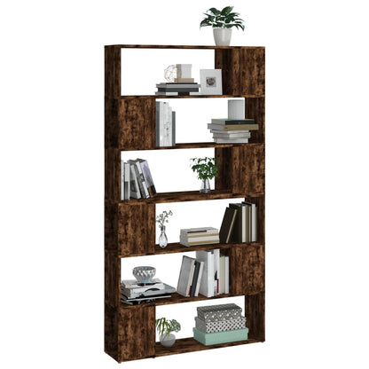 Book Cabinet/Room Divider Smoked Oak 100x24x188 cm