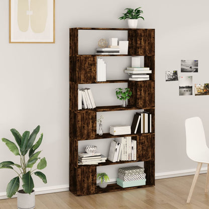 Book Cabinet/Room Divider Smoked Oak 100x24x188 cm