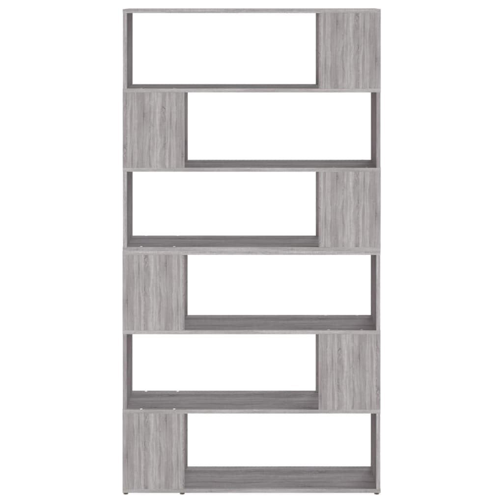 Book Cabinet/Room Divider Grey Sonoma 100x24x188 cm