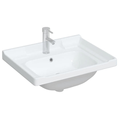 Bathroom Sink White 61x48x23 cm Rectangular Ceramic