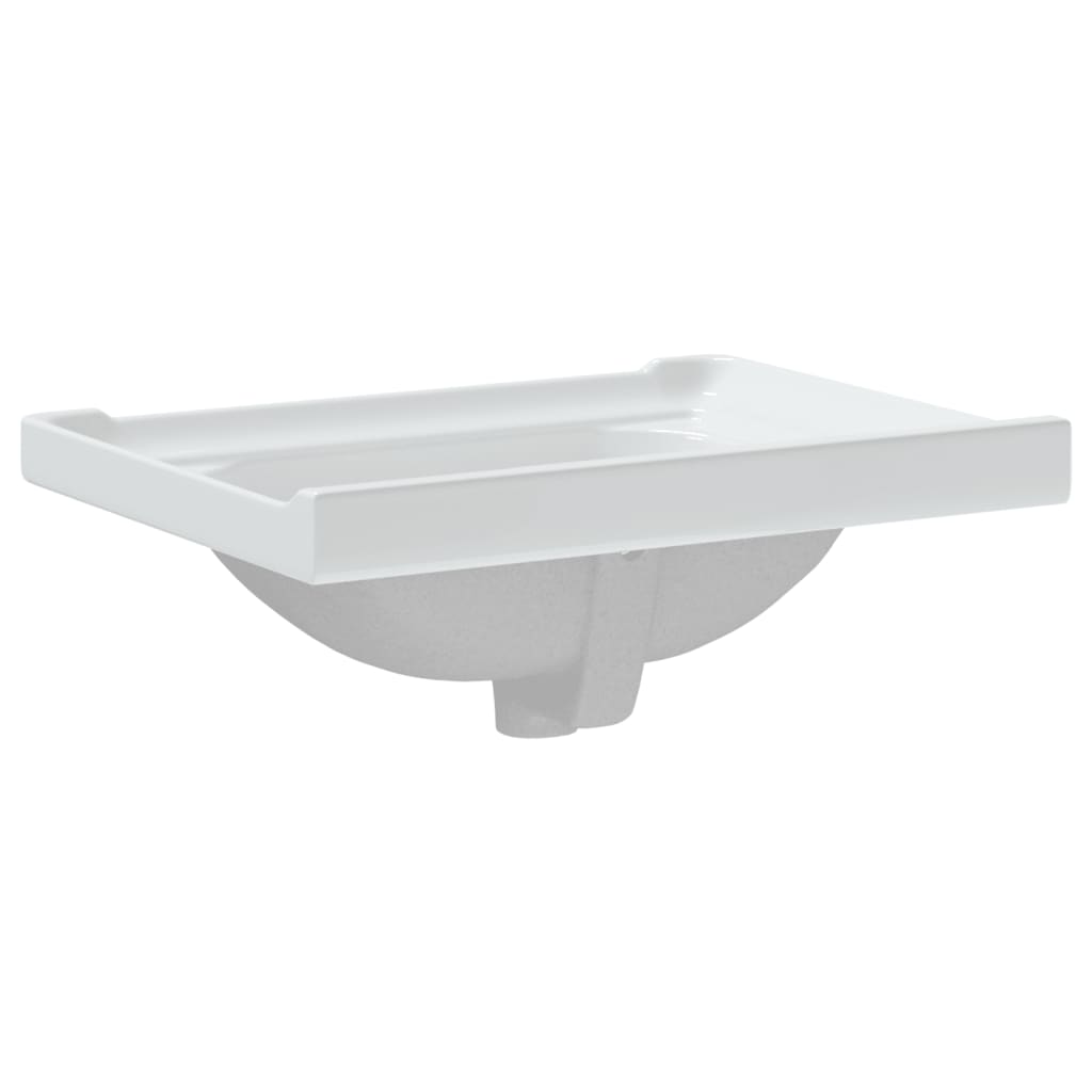 Bathroom Sink White 61x48x23 cm Rectangular Ceramic